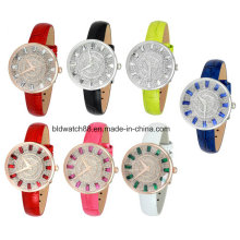 Fashion Leather Crystal Watches for Small Wrists